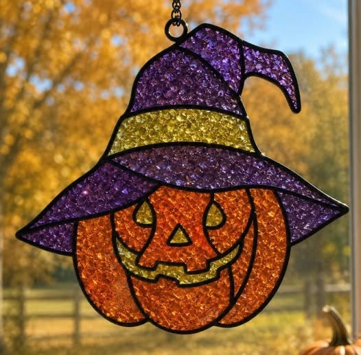 09/30/2026 Halloween Faux Stained Glass Workshop at Campbell Pizza in Los Gatos-Campbell