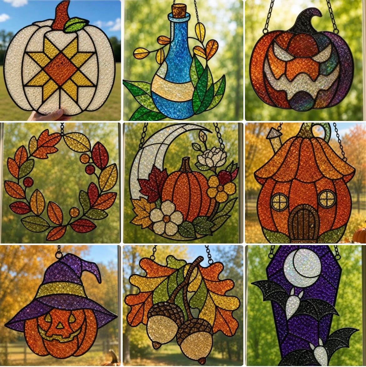 09/19/2026 Halloween Faux Stained Glass Workshop at Saltwater Gifts & Books in Pleasanton