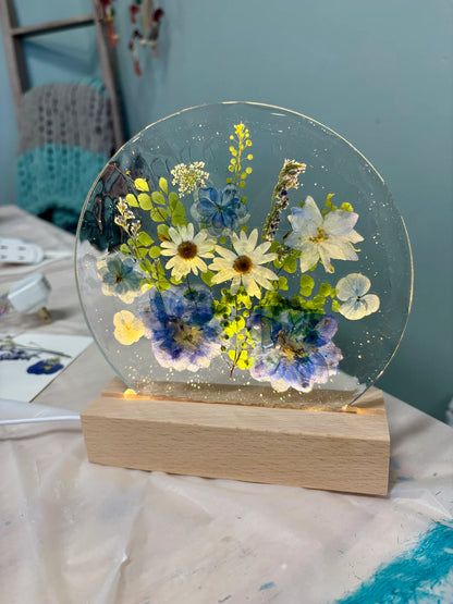 Pressed Flower Table Top Night Light Workshop
