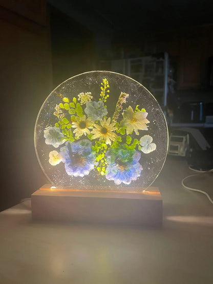 Pressed Flower Table Top Night Light Workshop