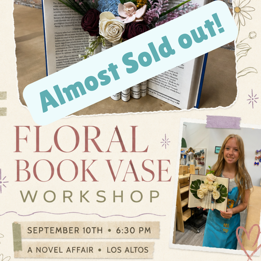09/10/2026 Floral Book Vase Workshop at A Novel Affair Books in Los Altos