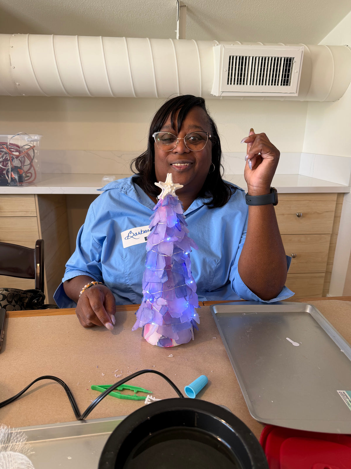 11/14/2026 Grinch and other Sea Glass Tree Workshop at Saltwater Gifts & Books in Pleasanton