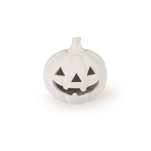 unpainted ceramic jack o lantern